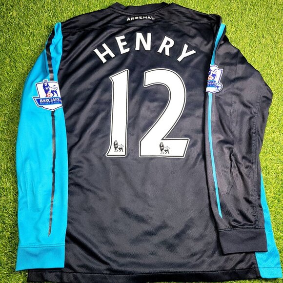 Henry Arsenal 2011 2012 Long Sleeve Away Soccer Jersey Shirt L SKU# 423984-472 - Picture 1 of 9